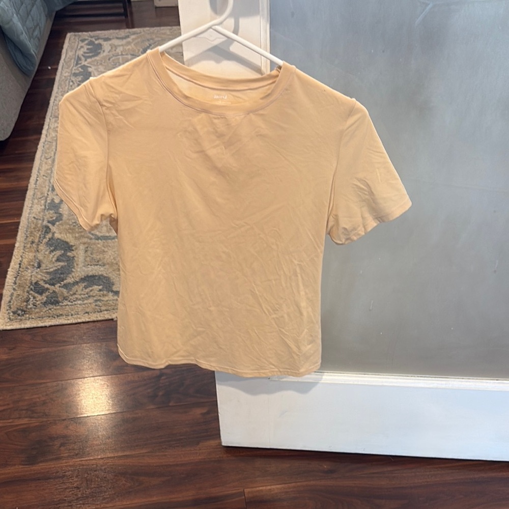 SKIMS Soft Beige Crew Neck Top